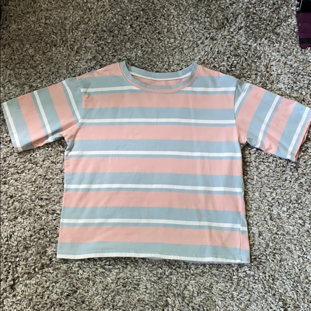 Shein pastel shirt sleeve top